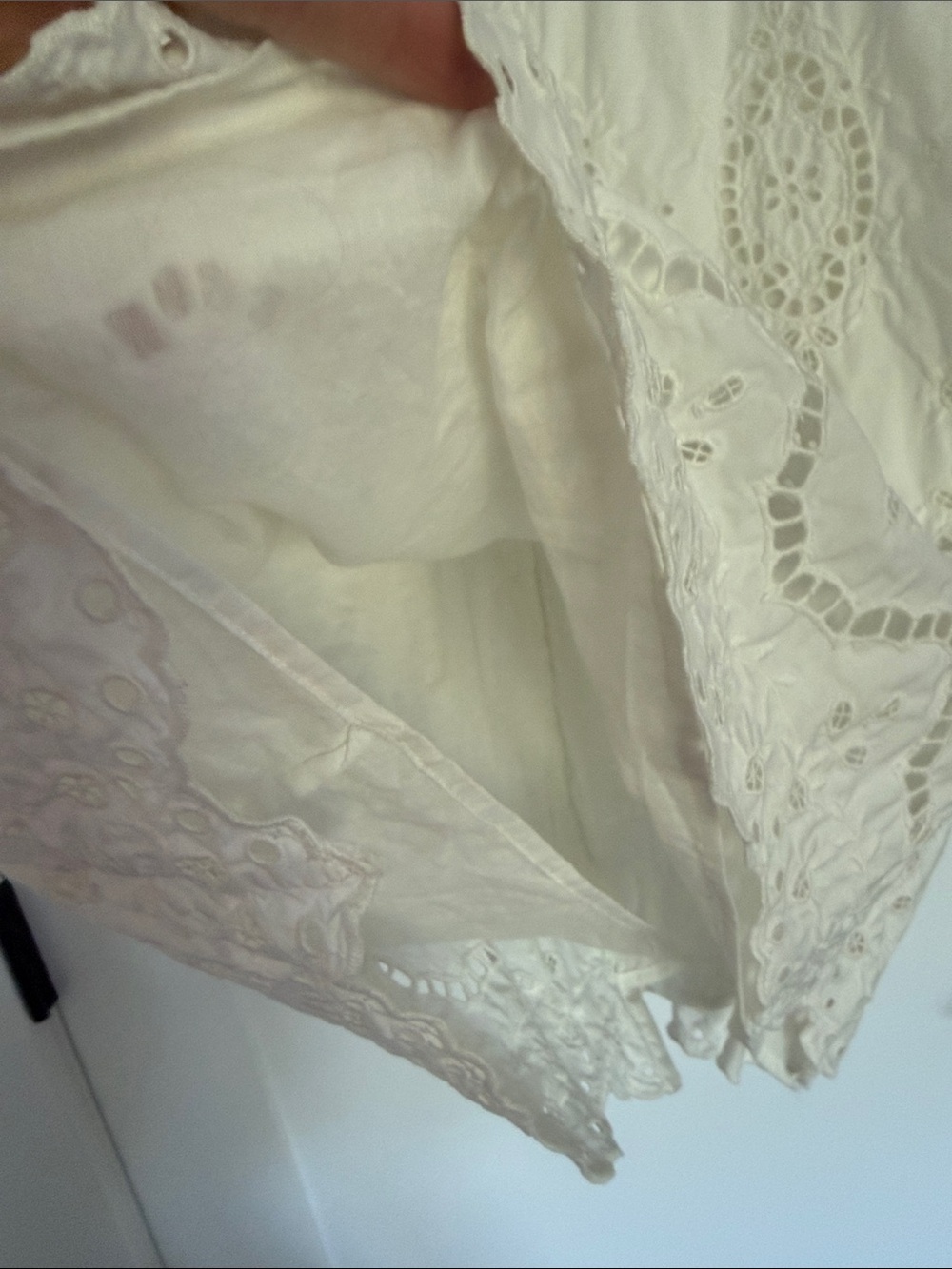 Sezane White Eyelet Mini Dress - worn once! - Picture 6 of 8